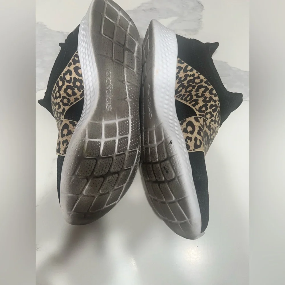 Adidas Women's Black and Leopard Print Sneakers - Picture 10 of 10
